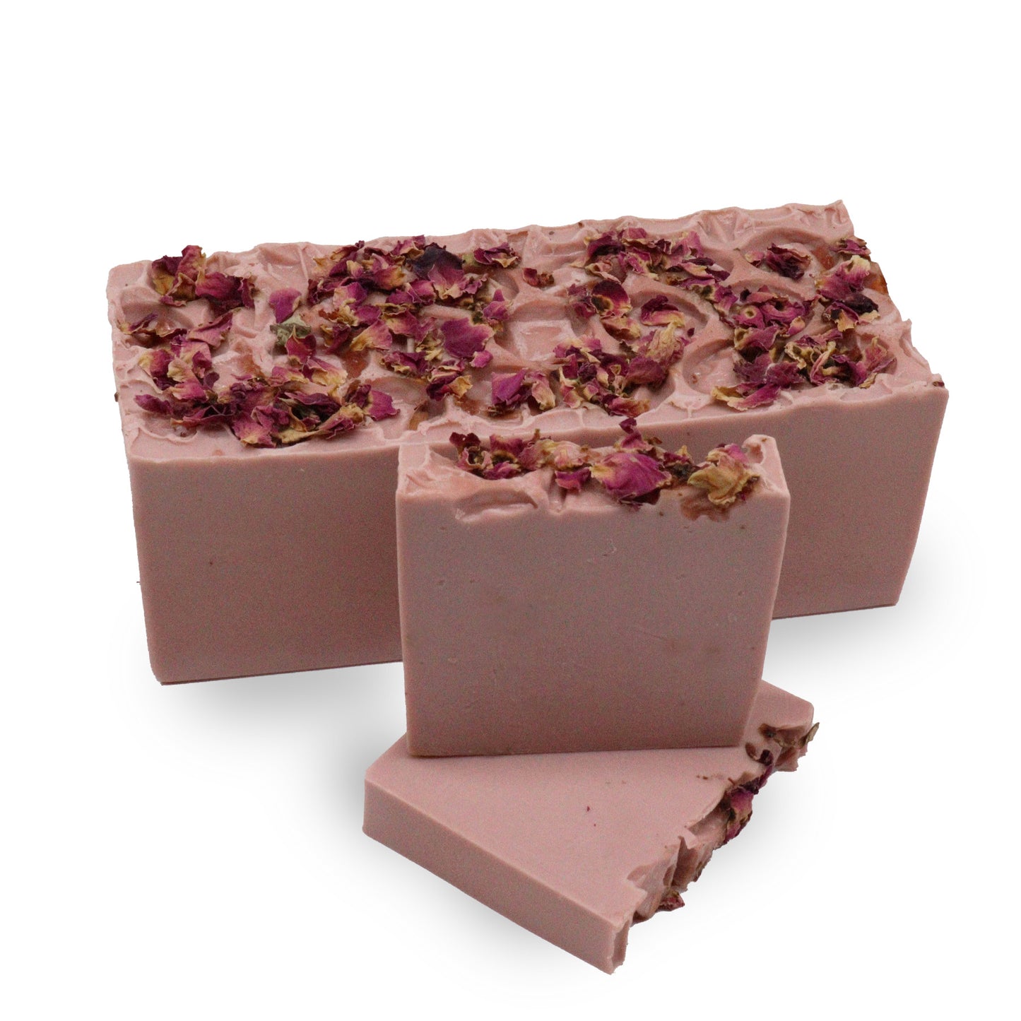 Sliced Soap Loaf – Enchant Rose | Rose & Sweet Vanilla Scented Soap