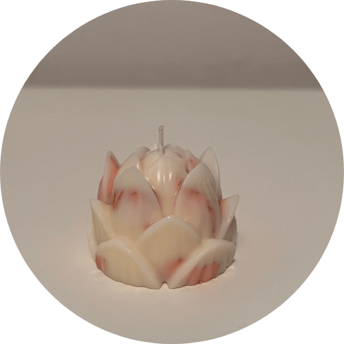 Lotus Bloom Candle – Handcrafted Lotus Flower – Ambiance & Meditation